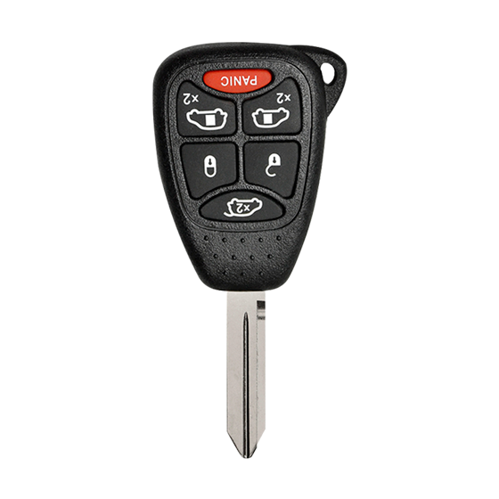 Metallo PREMIUM For Chrysler-Dodge-Jeep 6-Button M3N-5WY72XX Small Buttons Remote Head Key Shells (T) #1610