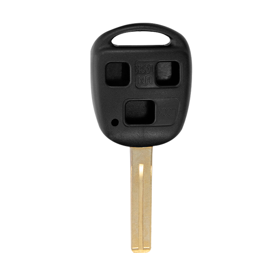 Metallo PREMIUM For Lexus TOY48 3-Button SHORT Blade Remote Head Key Shells (T) #1593