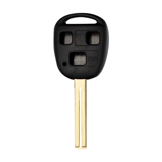 Metallo PREMIUM For Lexus TOY40 3-Button LONG Blade Remote Head Key Shells (T) #1592