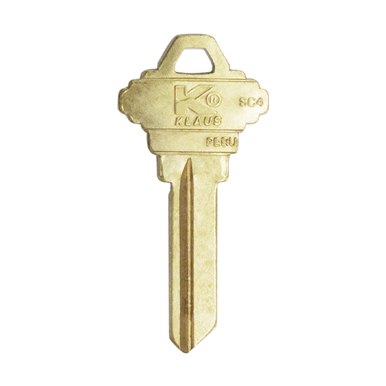 SC4 Schlage BRASS Finish 6-Pin Residential Metal Head Key #2337