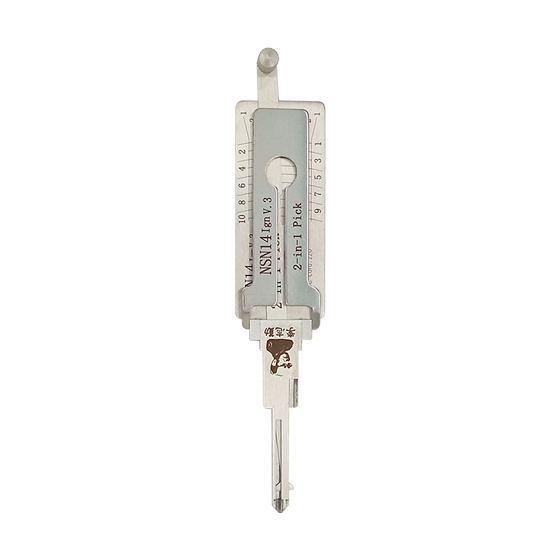 Original Lishi 2 in 1 10-Cut for Nissan-Subaru NSN14-DA34 V.3 Ignition