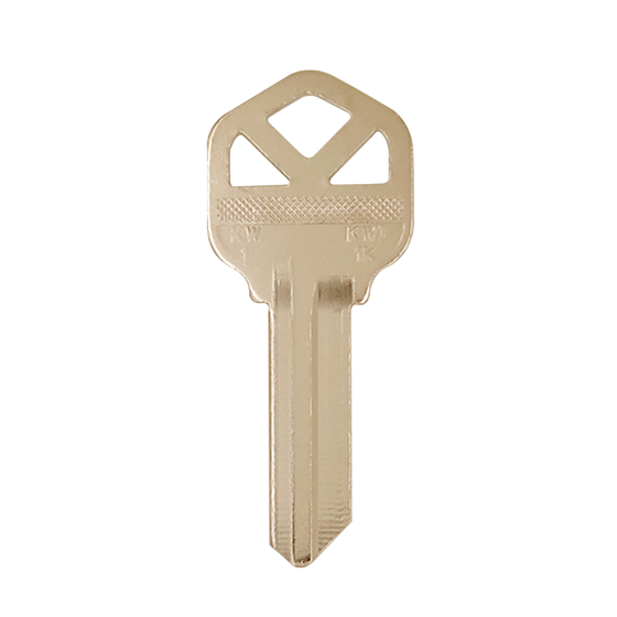 KW1 E109 BRASS Finish Residential Metal Head Key #2334