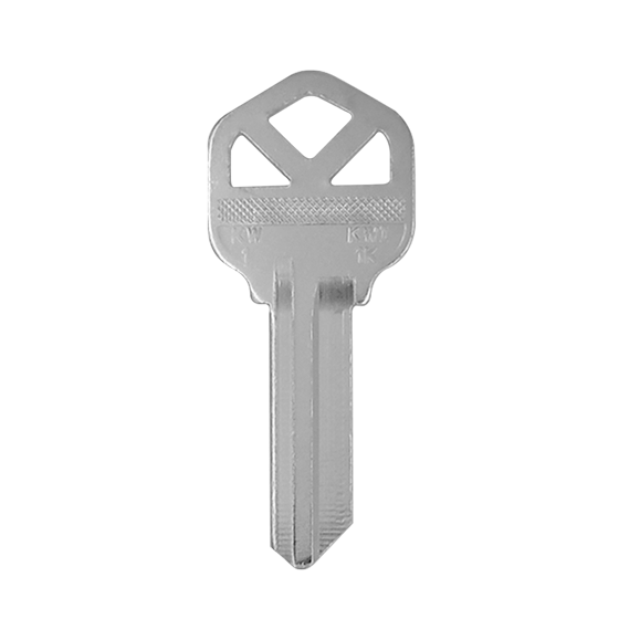KW1 E109 Nickel Plated Finish Residential Metal Head Key #2335