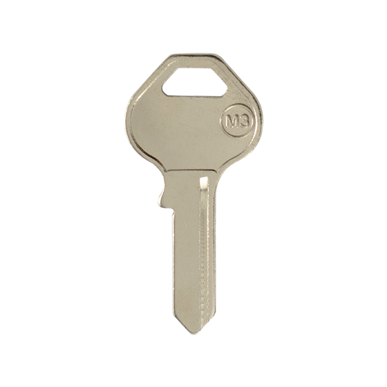 M3-M18 Nickel Plated Finish Residential Metal Head Key #2355