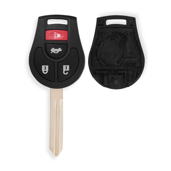 Metallo PREMIUM For Nissan 4-Button CWTWB1U751 Remote Head Key Shells (T) #1599