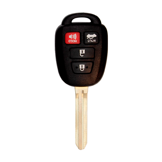 For Toyota 2014-2019 4-Button Heavy Duty (New Style ) Remote Head Key Shells #1587