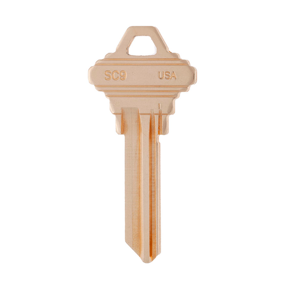 SC9 DND2-Nickel Plated Finish (Do Not Duplicate) Residential Metal Head Key #2459