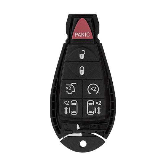 Metallo PREMIUM For Chrysler 7-Button IYZ-C01C Fobik Smart Keys Shells (T) #1889