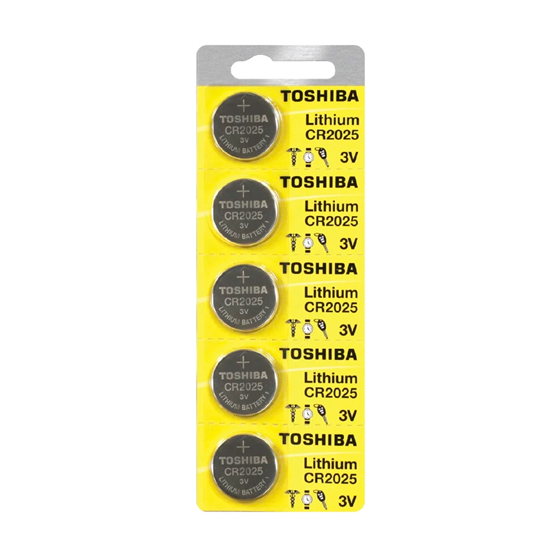 5-Pack CR2025 Toshiba 3 Volt Lithium Coin Cell Battery #B1006
