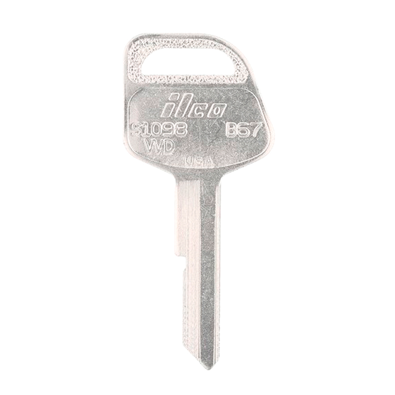 Ilco 10-Pack S1098WD­B67 For GM   AL0117000B Mechanical Metal Head Key #2345