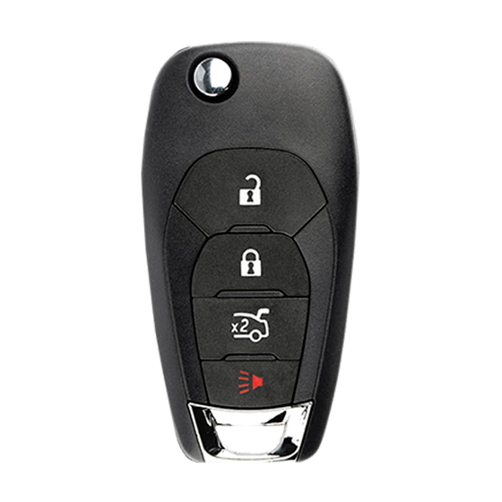 For Chevrolet 2016-2024 4-Button LXP-T004 (PN:13514135) w/Trunk 433.92Mhz Remote Flip Key #239