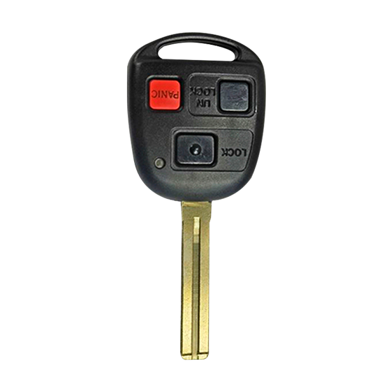 For Lexus 2004-2009 3-Button HYQ12BBT (PN:89070-60090) SHORT Blade (4C-Chip) w/Panic Remote Head Key #164