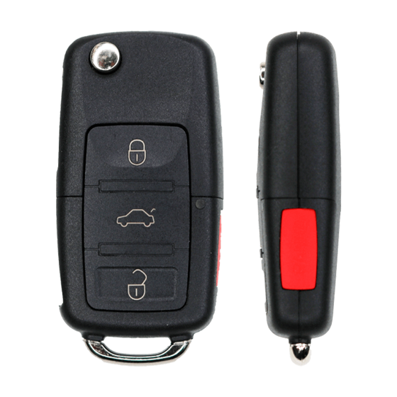 For Volkswagen 1998-2001 4-Button 1J0-959-753-T (PN:1J0959753T/044446) w/Trunk HU66 Blade Meg 48 315Mhz Remote Flip Key #456