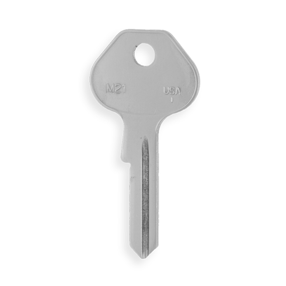 M2 Nickel Plated Finish Residential Metal Head Key #2352