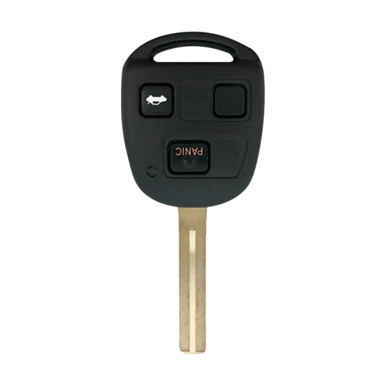 For Lexus ES/GS/IS/LS 1998-2005 3-Button (Black) HYQ1512V SHORT Blade w/Trunk Button (4C-Chip) Remote Head Key (S) #163