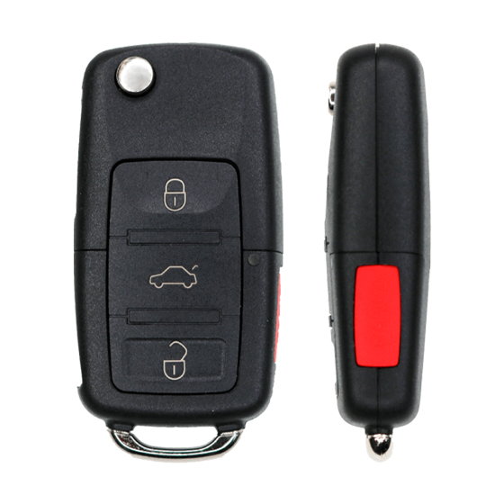 For Volkswagen 2011-2016 4-Button NBG010206T (PN:2011DJ3271) PEPS w/Trunk HU66 Blade Megamos 48 (Blank) 315Mhz Remote Head Key (E,B) #453