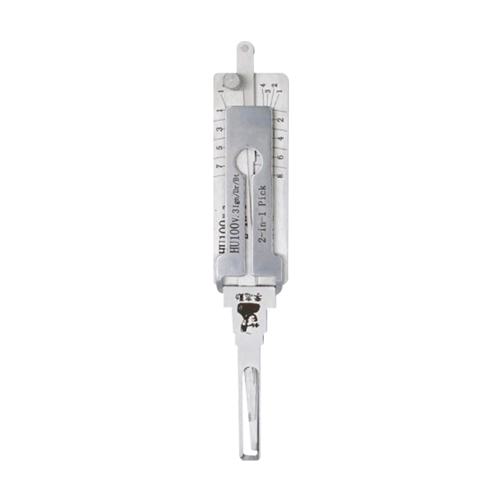 Original Lishi 2 in 1 8-Cut for GM-Cadillac-Chevrolet HU100 V.3 Ign/Dr/Bt (Anti-Glare)
