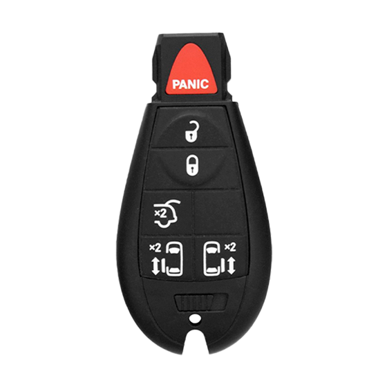 Metallo PREMIUM For Chrysler-Dodge-Jeep 2008-2020 6-Button IYZ-C01C w/Hatch & Slidding Doors Fobik Smart Keys Shells (T) #1888