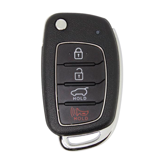 For Hyundai Santa Fe 2017-2019 4-Button TQ8-RKE-4F31 (PN:95430-2W110) w/Hatch HY18R Blade 433Mhz Remote Flip key #424
