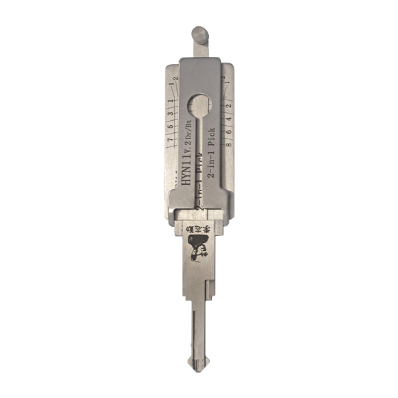 Original Lishi 2 in 1 8-Cut for Hyundai- KIA HY14/HYN11/HYN6 Single Lifter Flate Ign/Dr/Bt