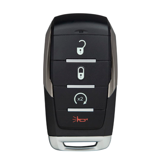For Dodge RAM 1500 2019-2024 4-Button OHT-4882056 w/RS Smart Key Shell (E) #1724