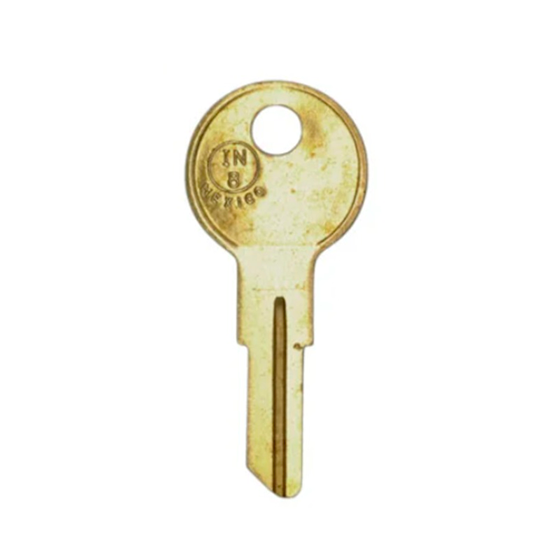 IN8 (1054G) 5-Wafer BRASS Finish (JMA ILC-7DE) Cabinet Metal Head Key #2287