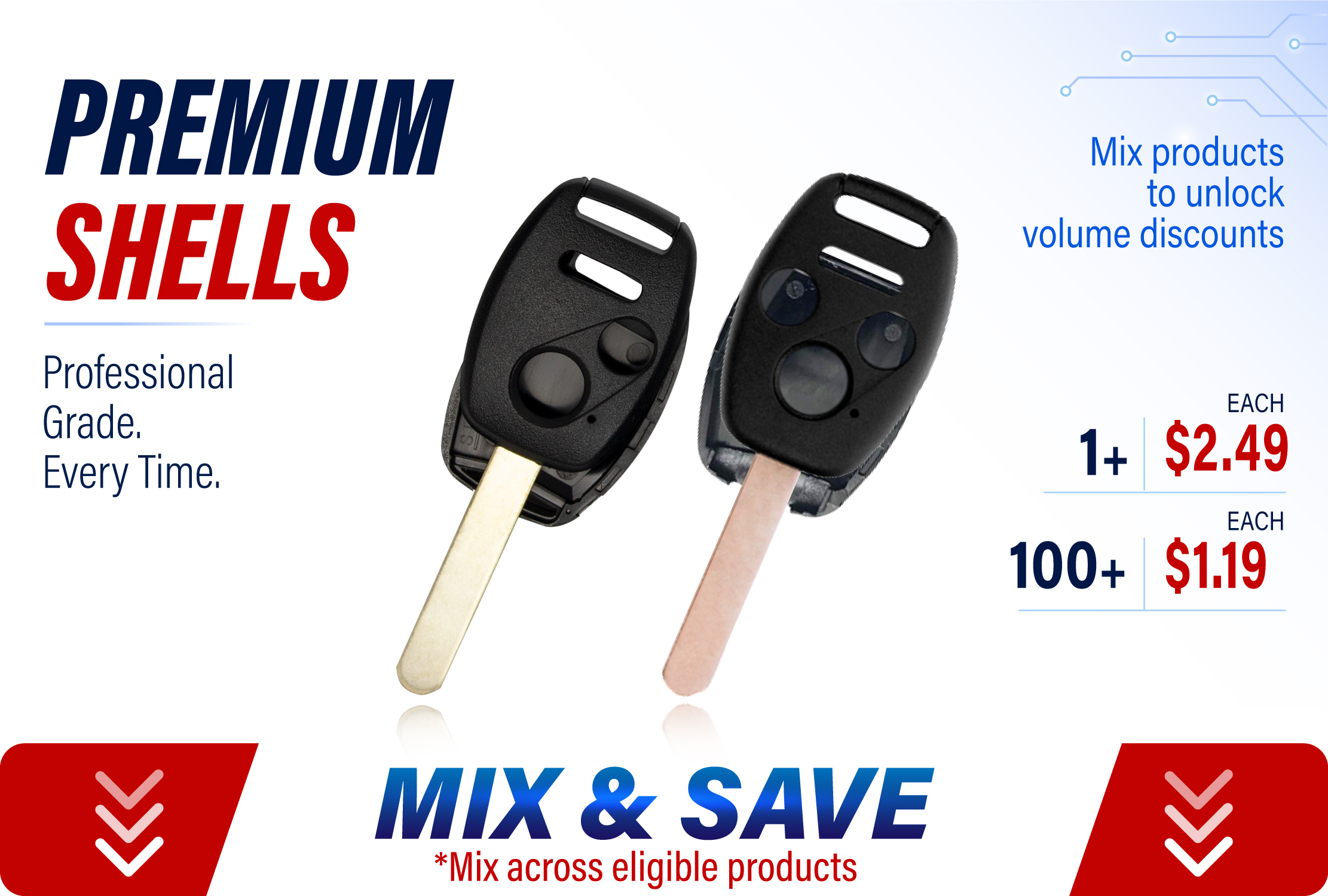 Premium Remote Head Key Shells